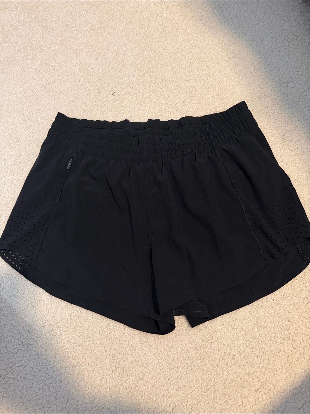 Athleta Black Women's Hustle 3” Running Shorts with Elastic Waistband